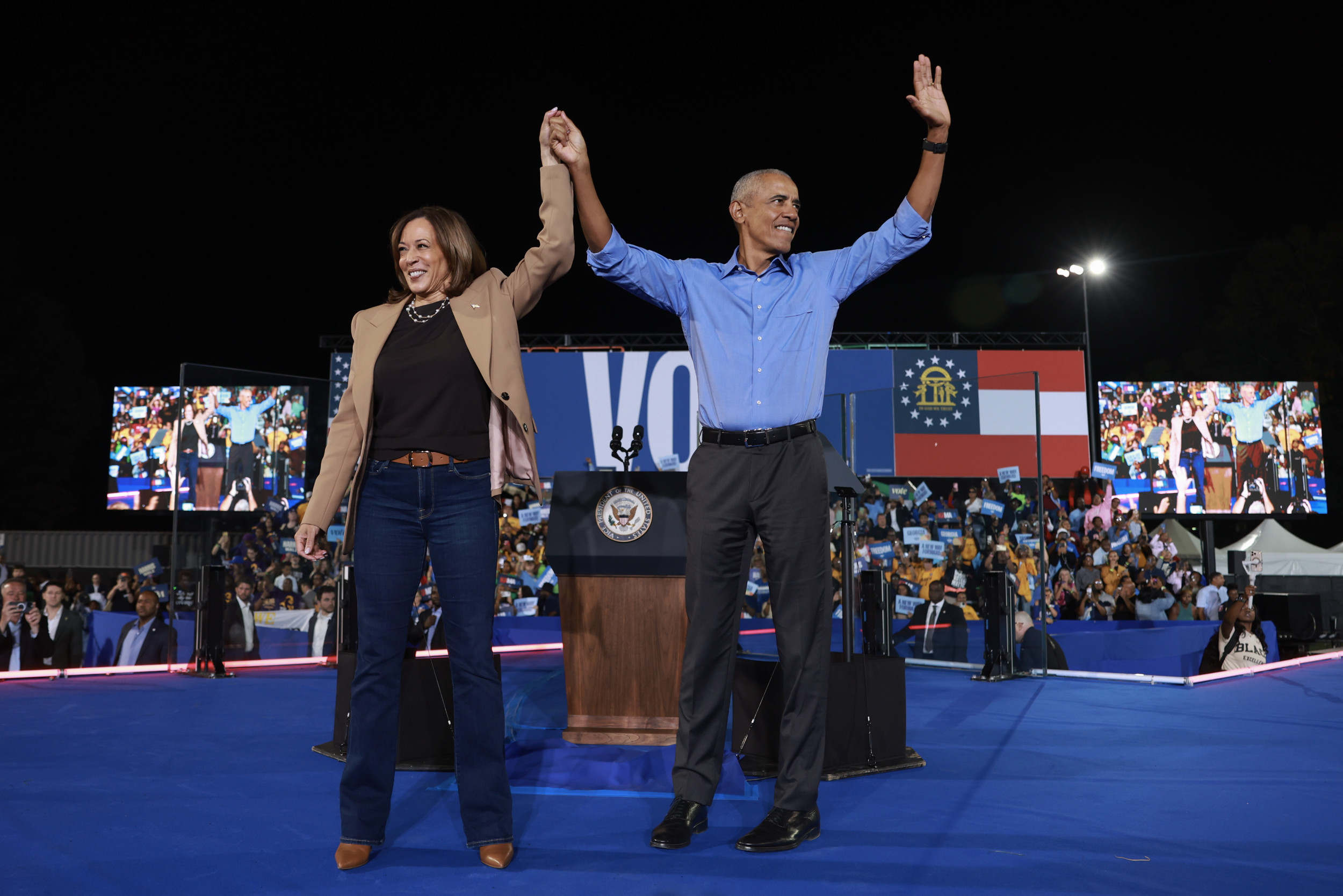 Obama and Harris