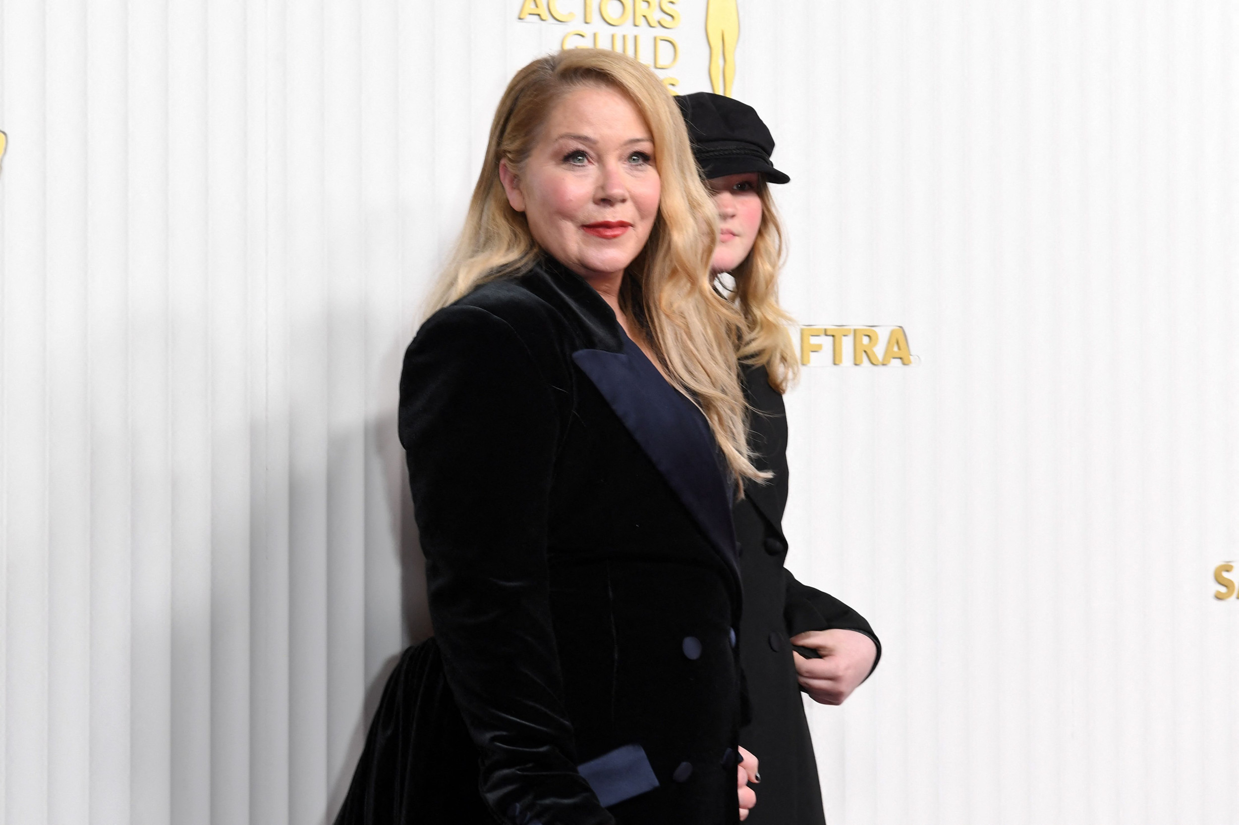 christina applegate smiling on red carpet