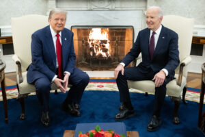 Donald Trump meeting Joe Biden White House