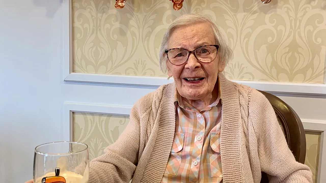 Woman credits this particular beer to her 105 years of living