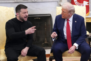 Donald Trump and Volodymyr Zelensky