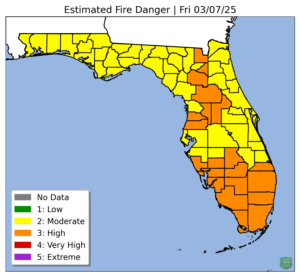 Wildfire risk map Mar-a-lago