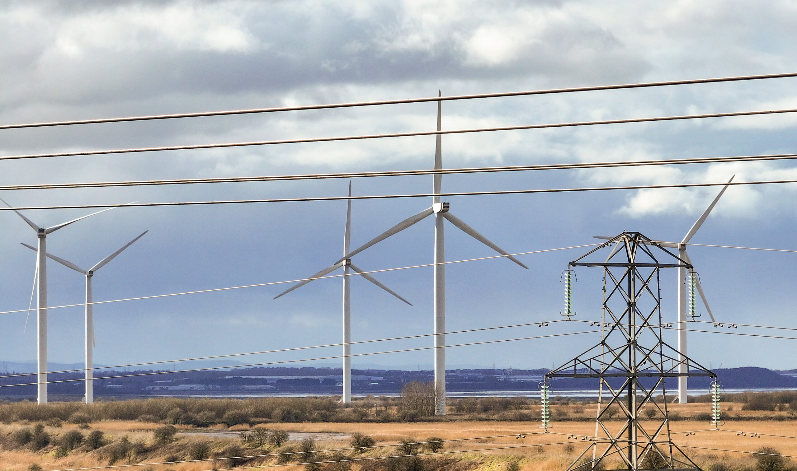 Electric Power Lines Wind Turbines