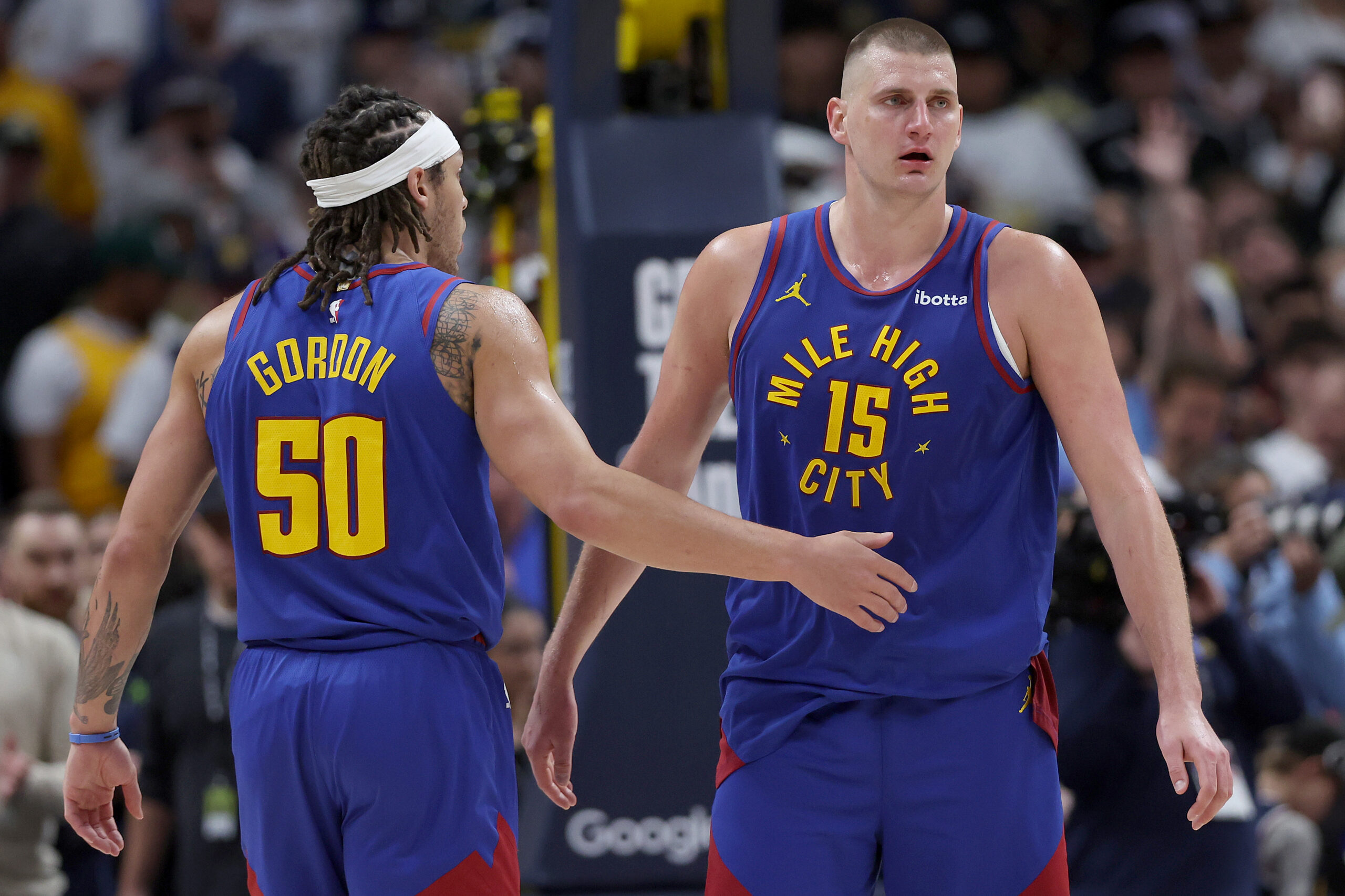 Nikola Jokic and Aaron Gordon