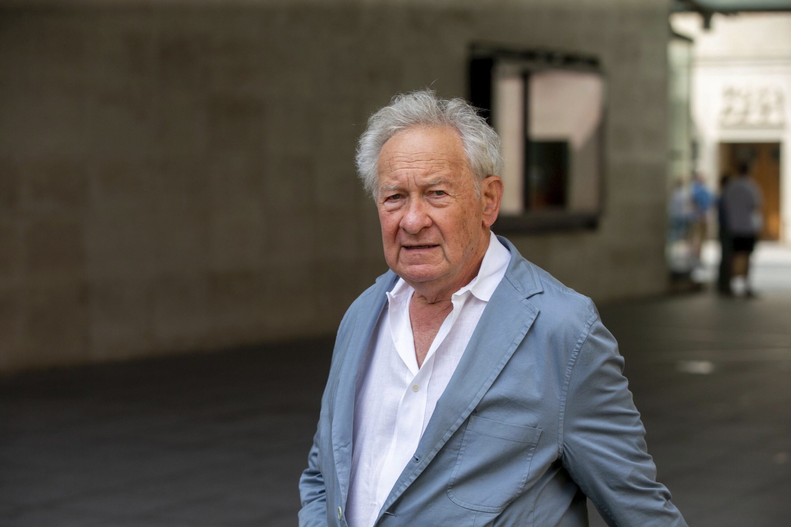 Historian Simon Schama Outside of the BBC