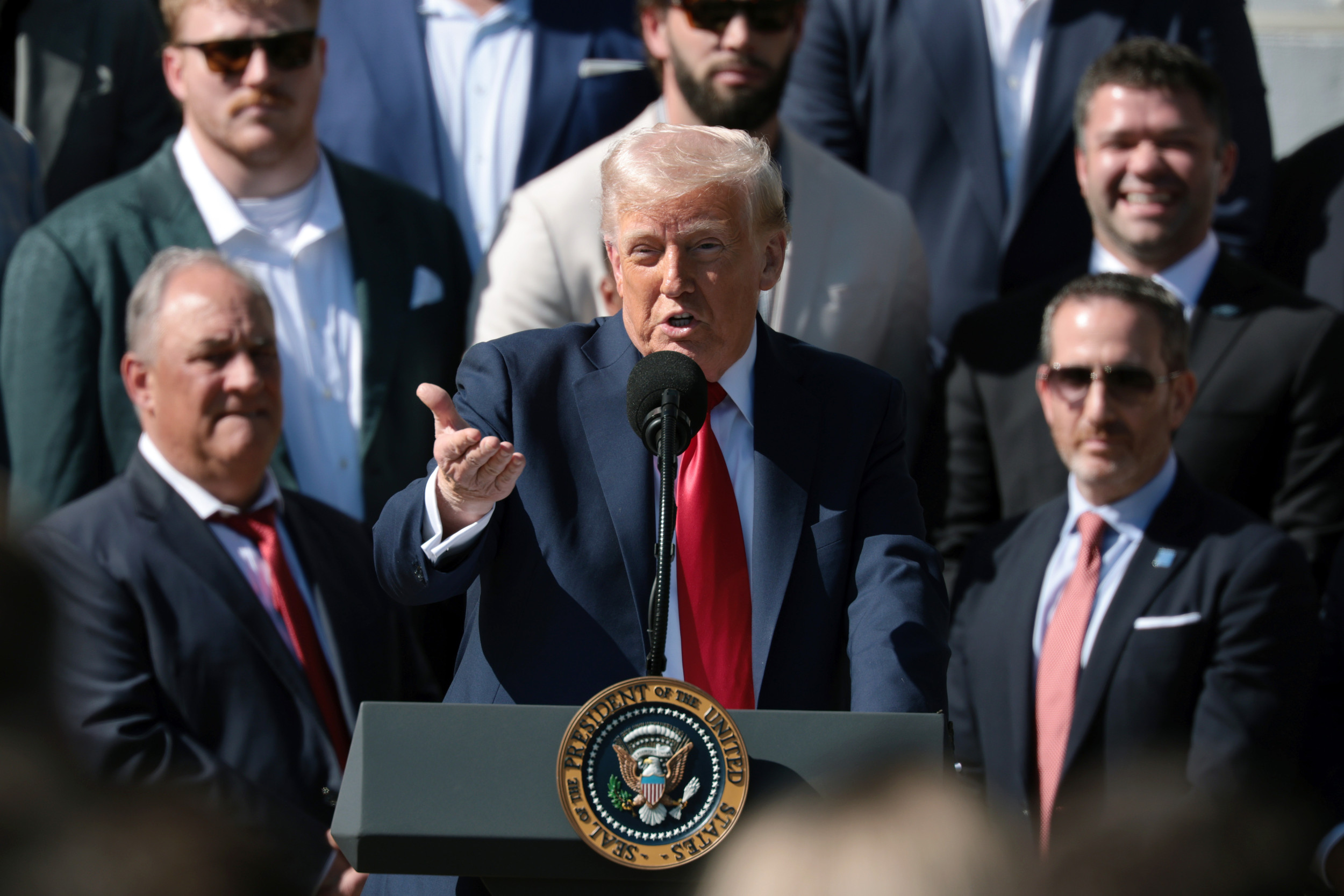 Trump To Talk Trade, Deportations at 100-Day Event: Live Updates