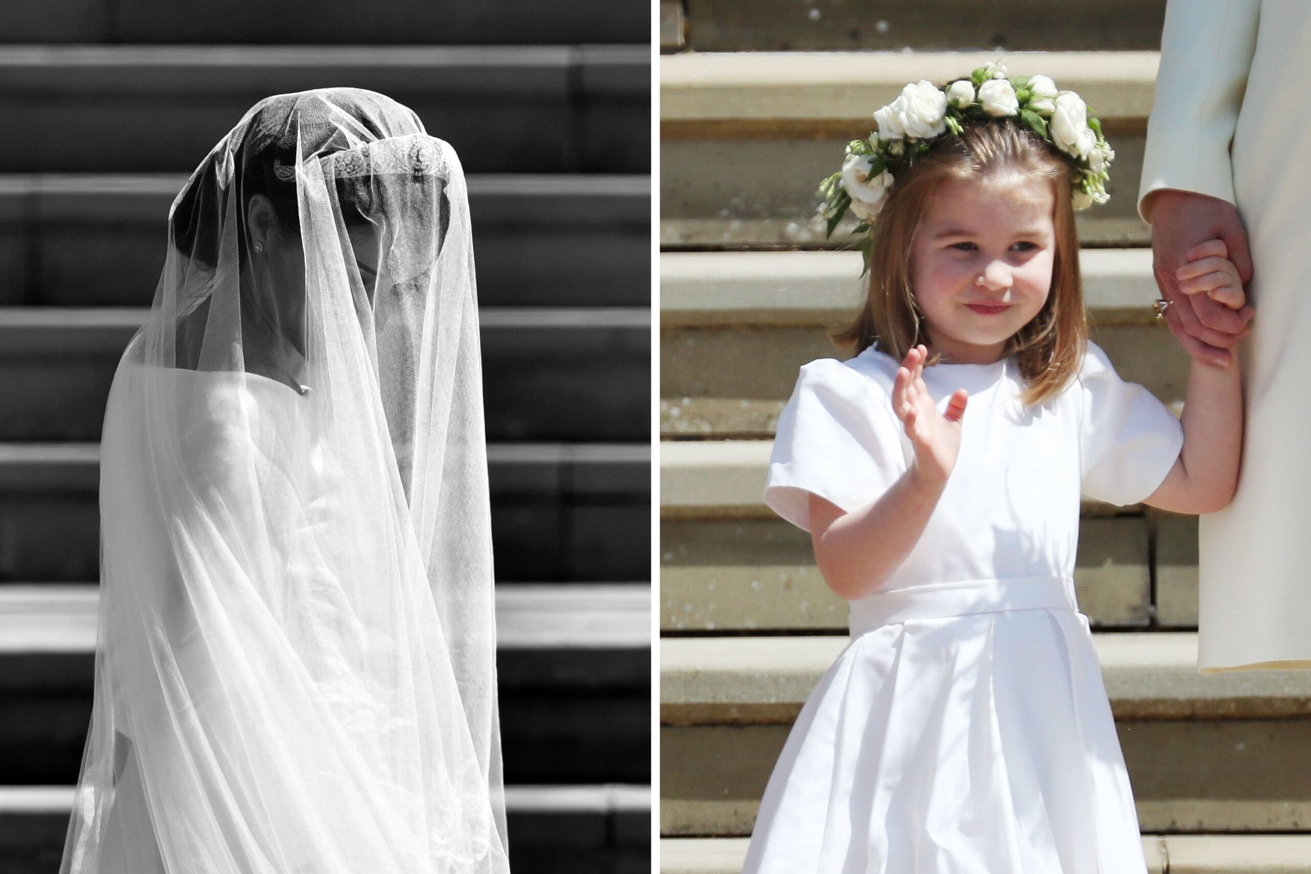 Meghan Markle and Princess Charlotte at Wedding