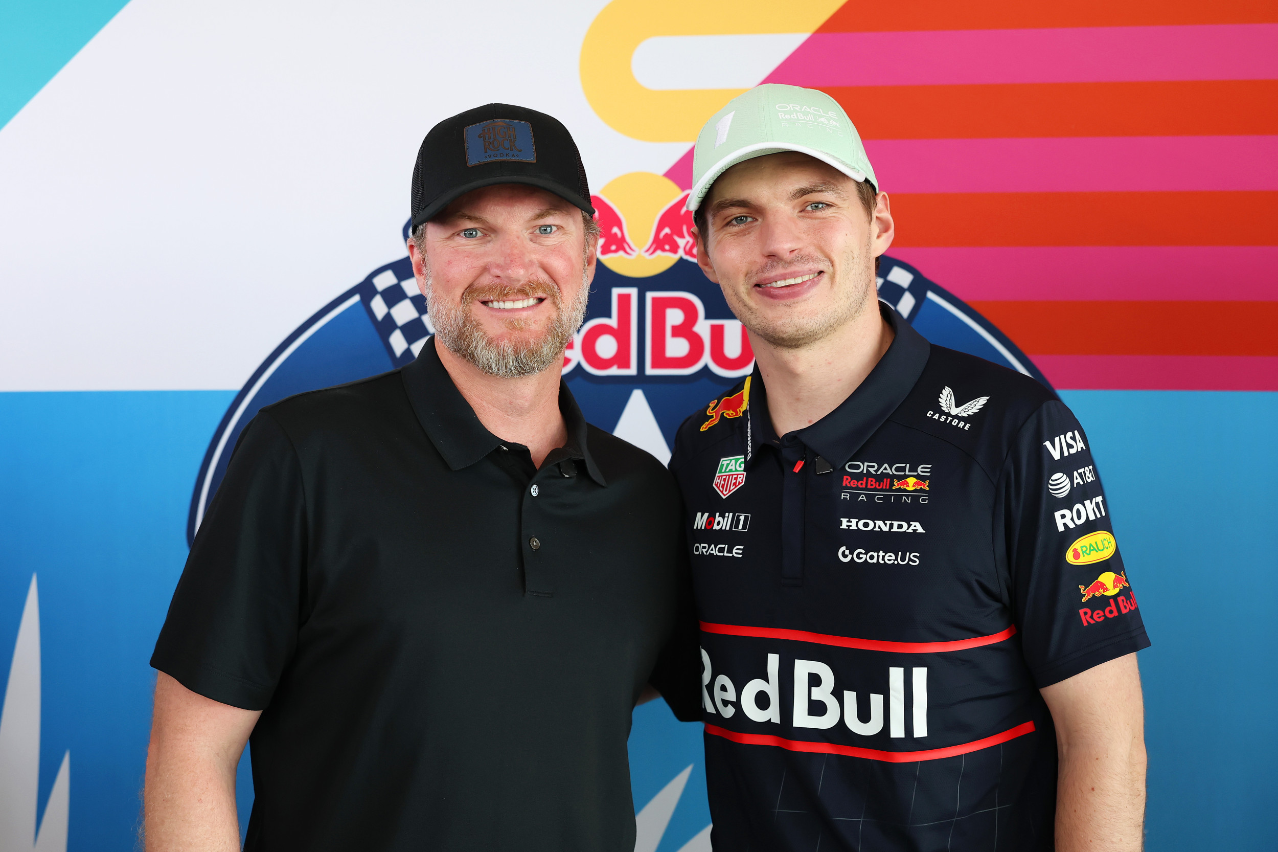 Dale Earnhardt Jr. and Max Verstappen