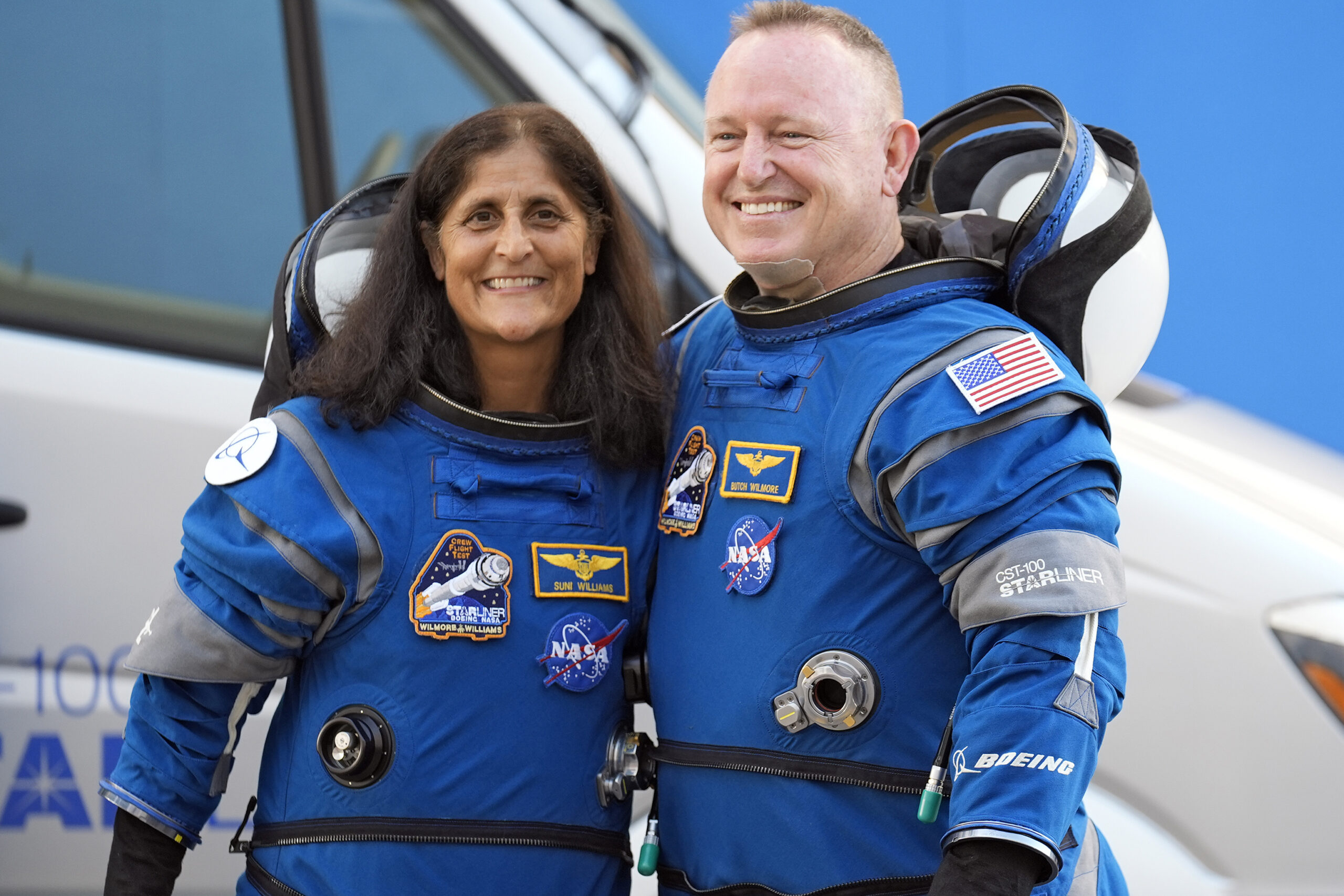 Suni Williams, left, and Butch Wilmore