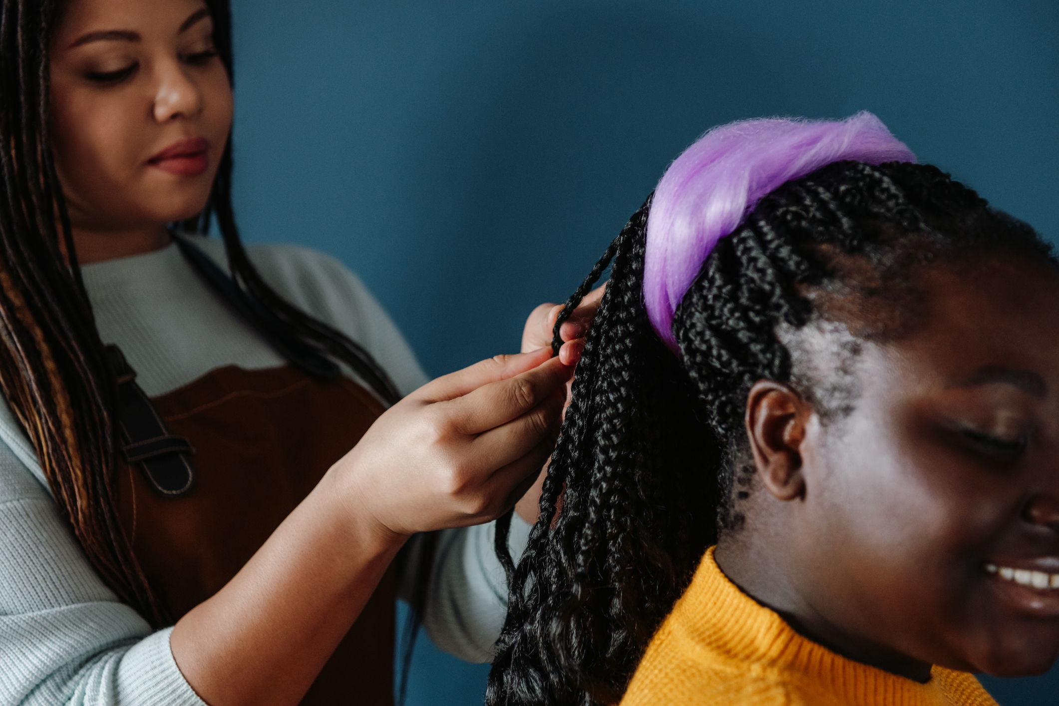 Stock image of hair stylist.