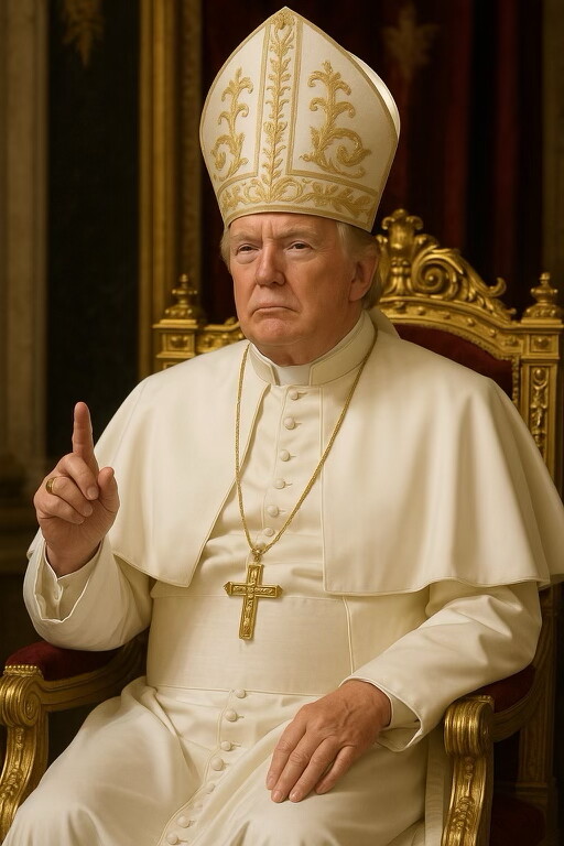 Donald Trump AI photo as pope