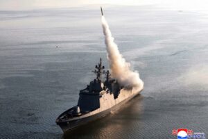 North Korean Destroyer Tests Weapons Systems
