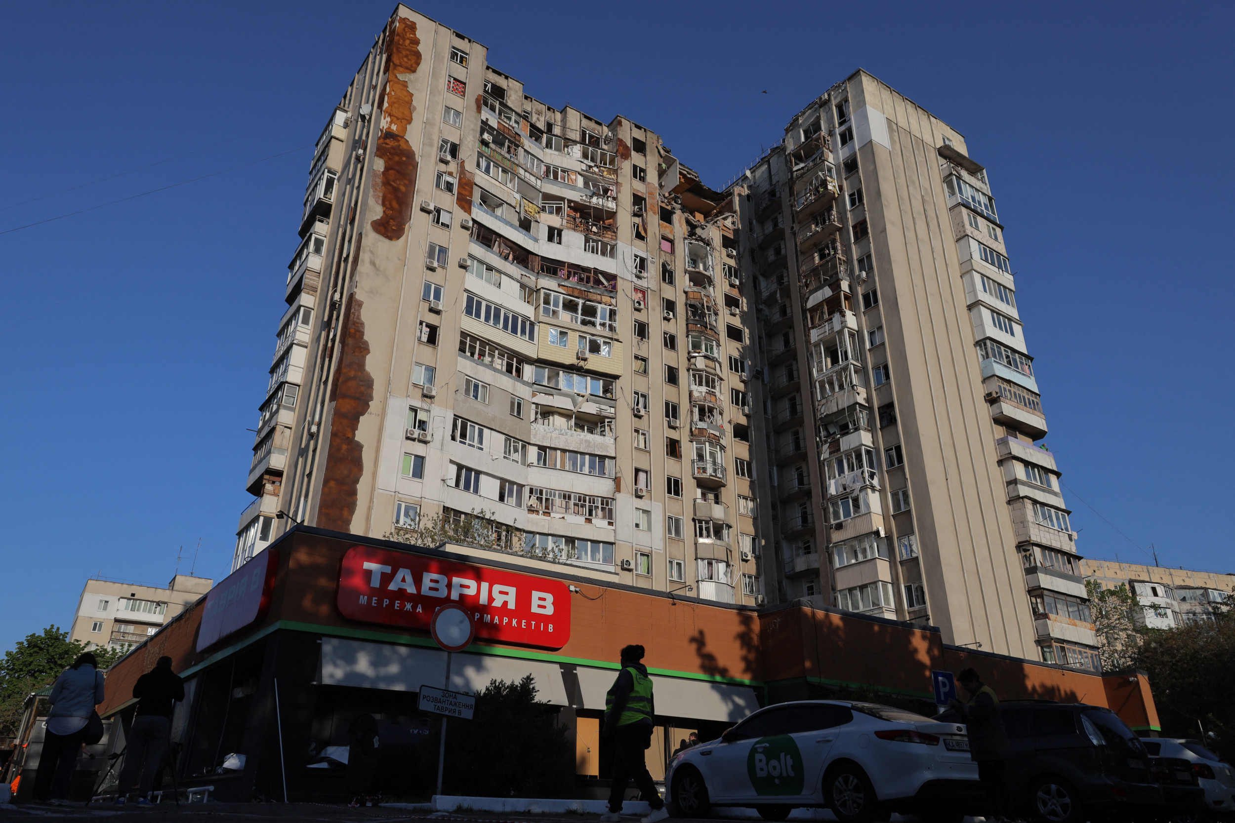 Drone attack image in Odesa