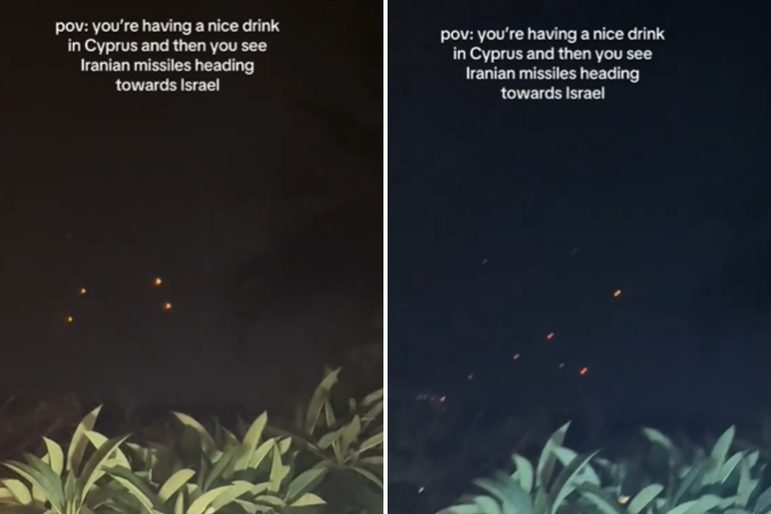 Missiles seen from Cyprus
