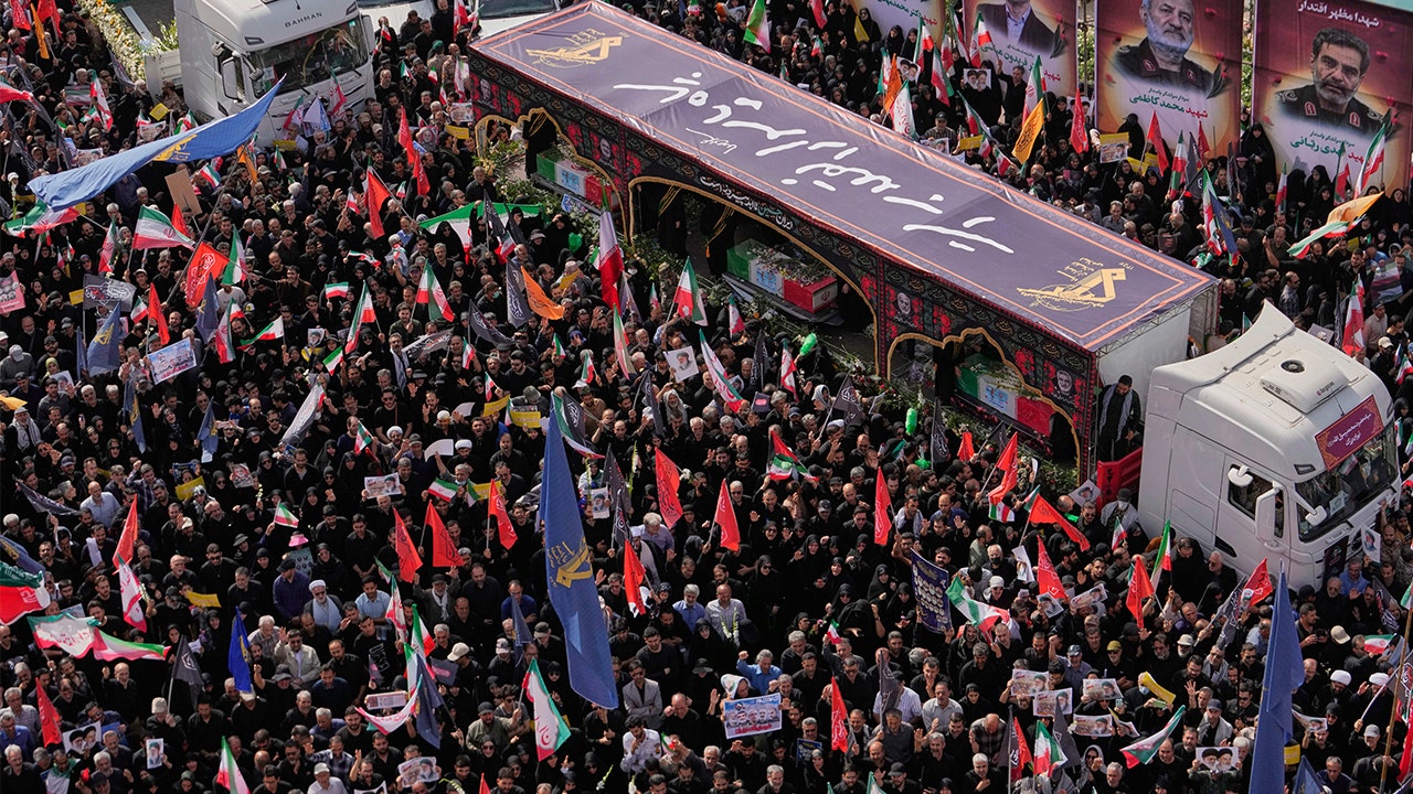 Iran holds funeral for top commanders killed in 12-day war with Israel