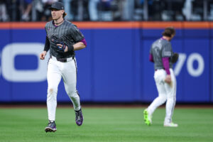 New York Mets infielder Brett Baty