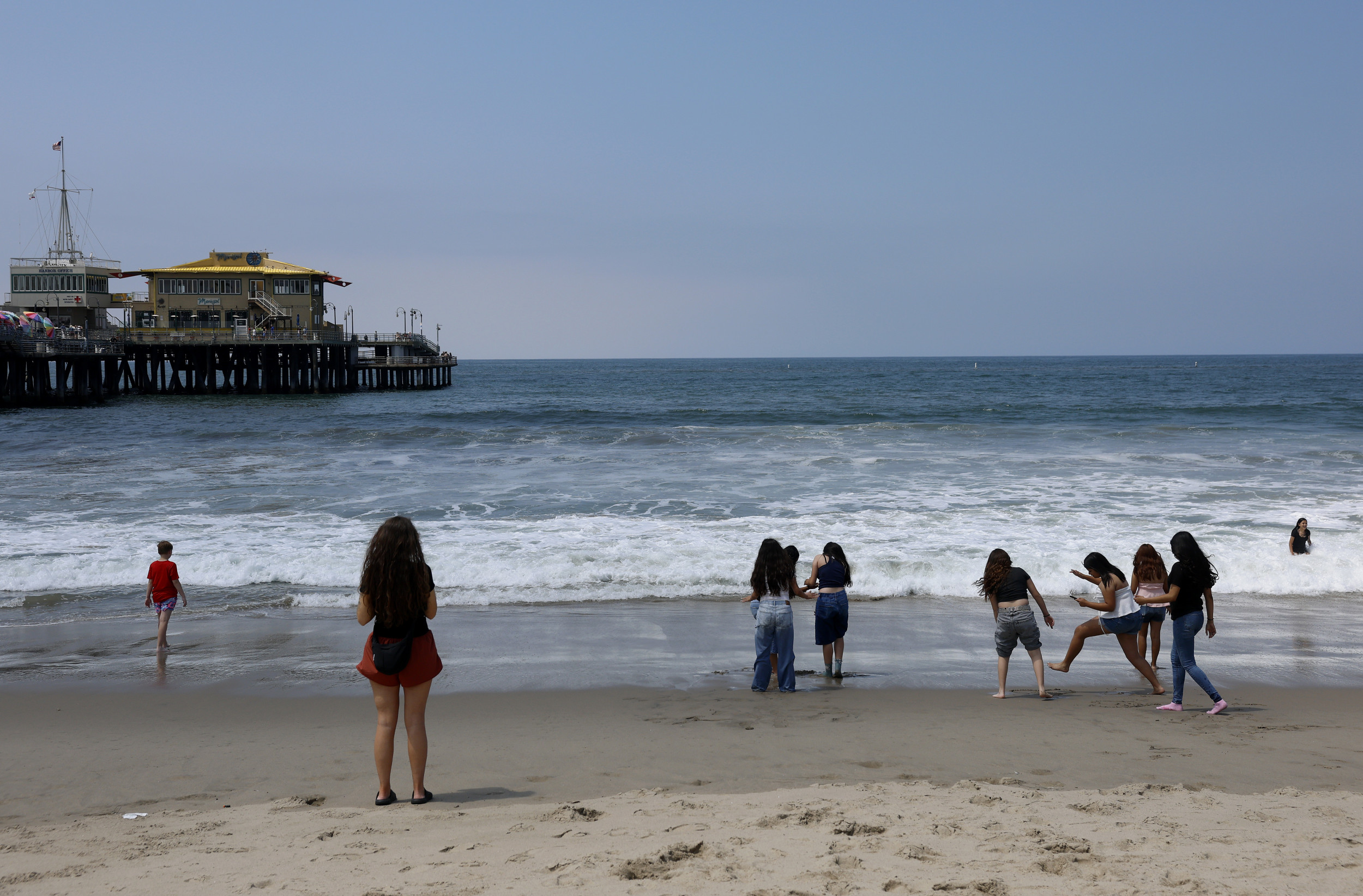 People stay out of the ocean