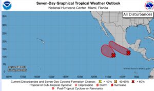 Potential tropical storm Barbara chances at forming
