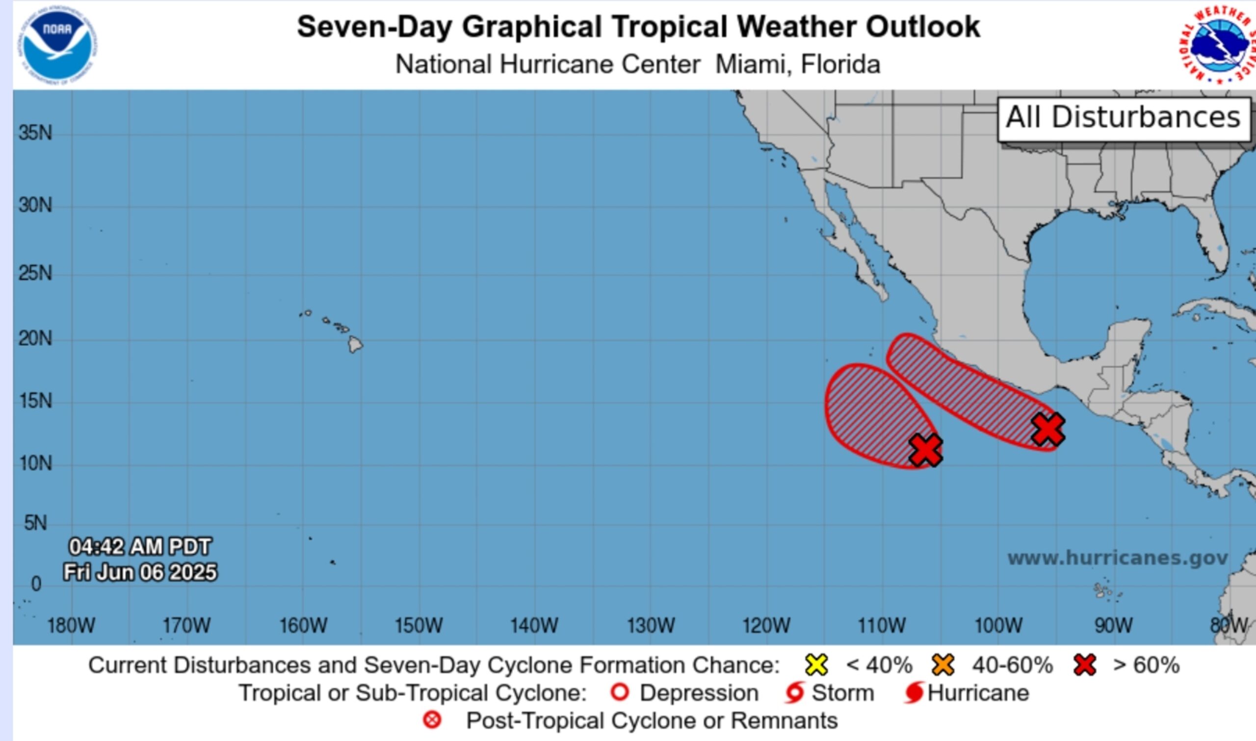 Potential tropical storm Barbara chances at forming