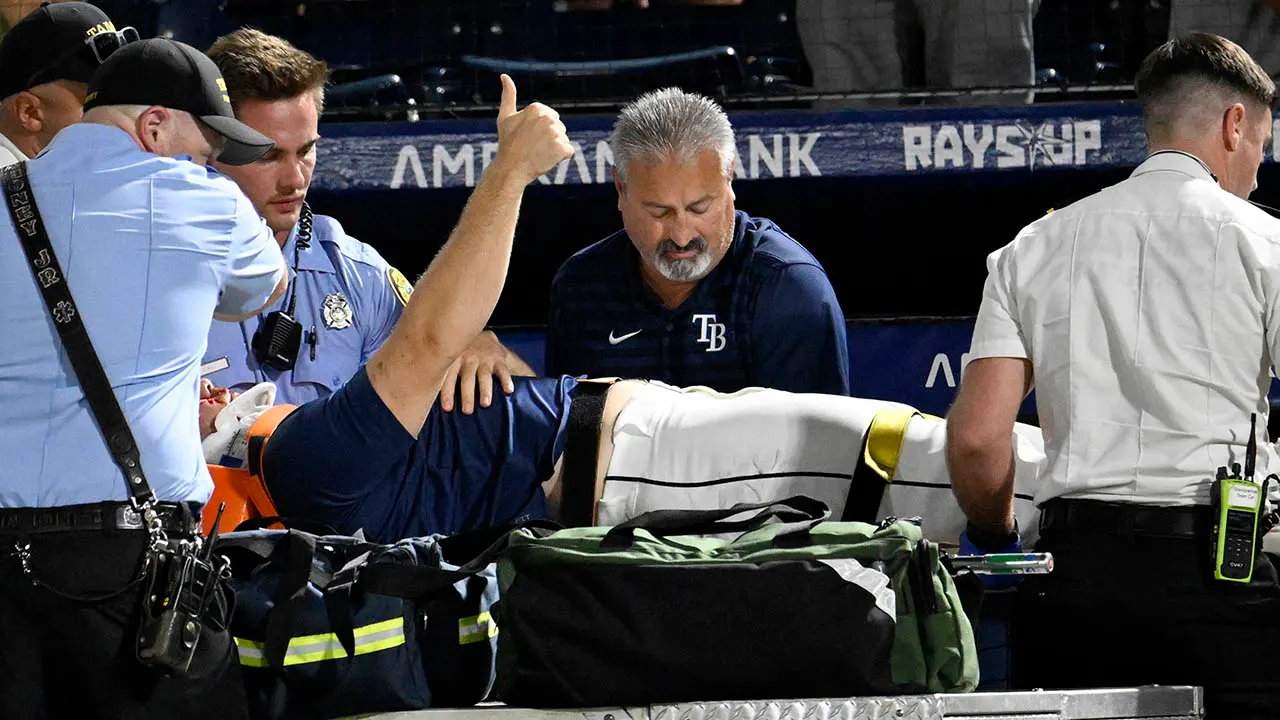Rays pitcher Hunter Bigge carted off after 105-mph foul ball strikes face