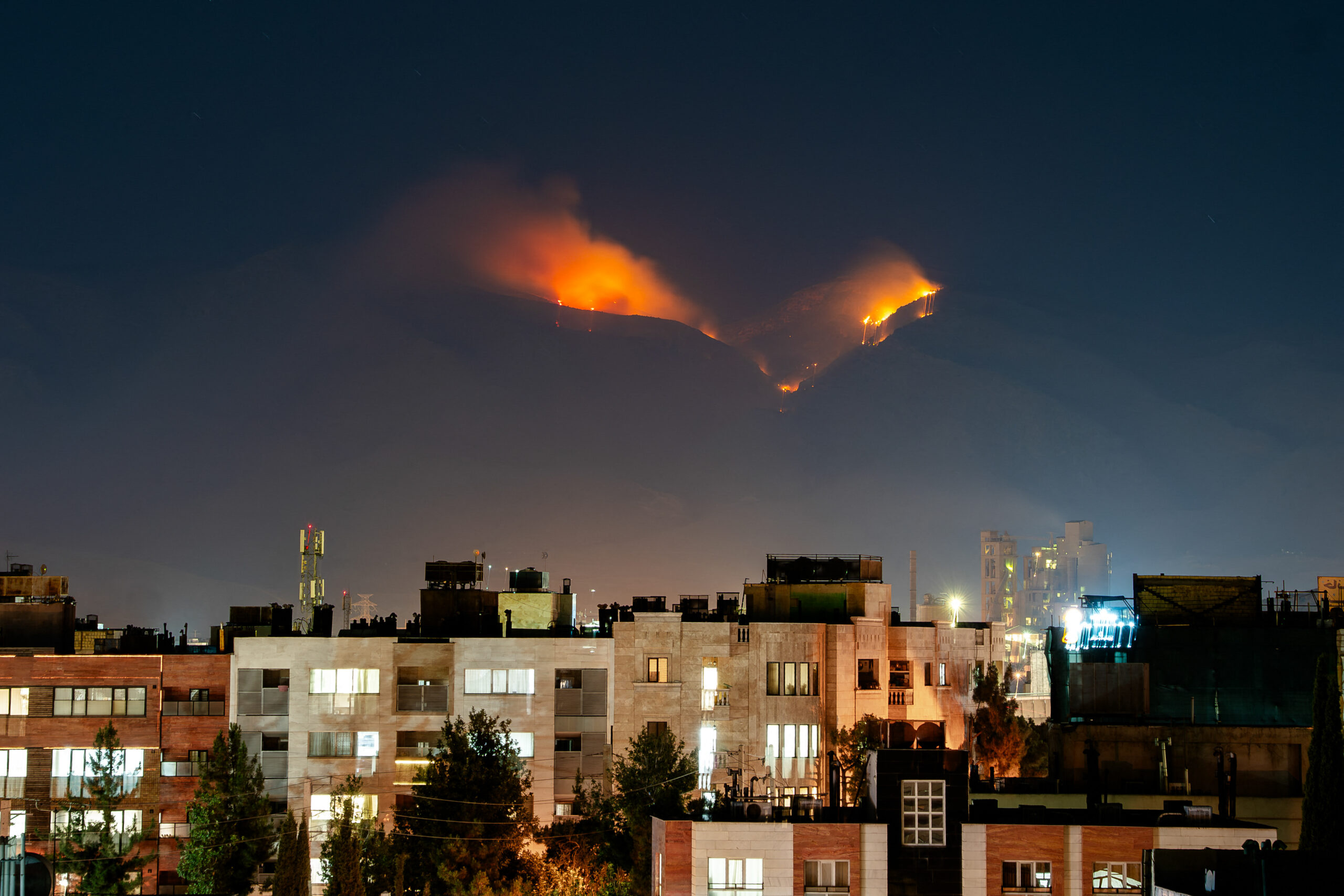 Smoke rises in Iran