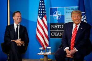 President Donald Trump and Mark Rutte