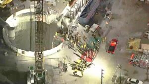 30+ construction workers rescued after Los Angeles tunnel collapse