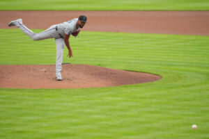 Miami Marlins pitcher Sandy Alcántara
