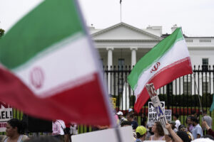 Iran flag outside Whitehouse