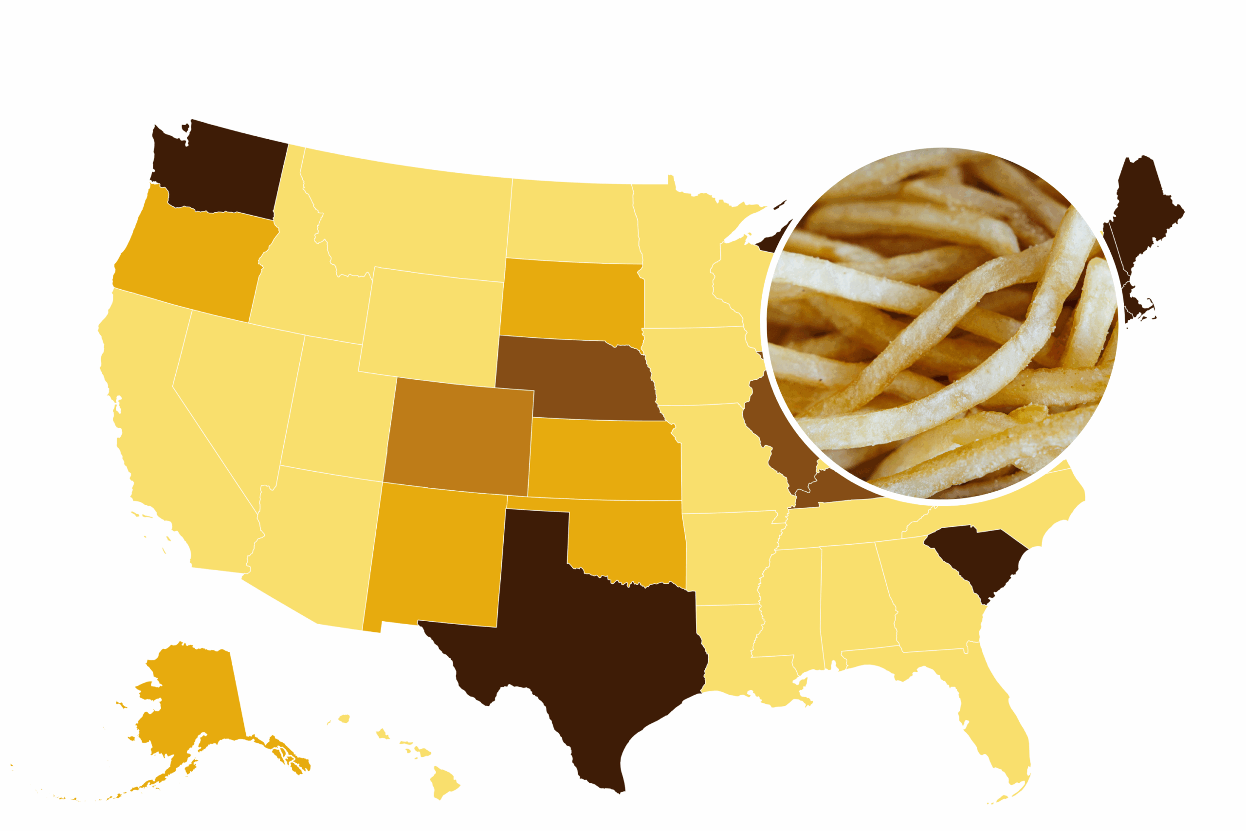 Map Shows Each State's Favorite French Fry