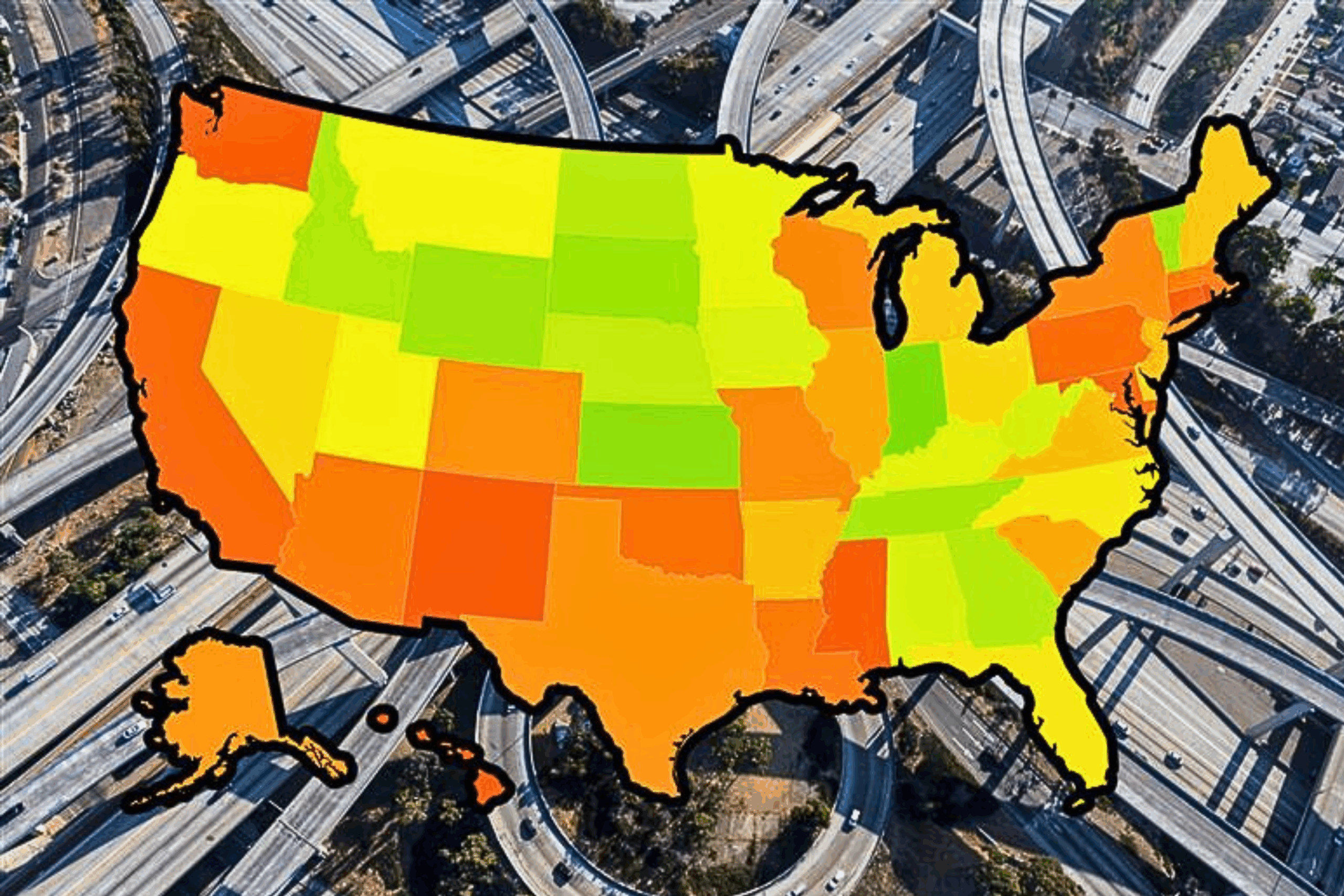 Map Shows States With the Best- and Worst‑Kept Roads