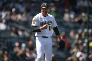 Athletics pitcher Mason Miller