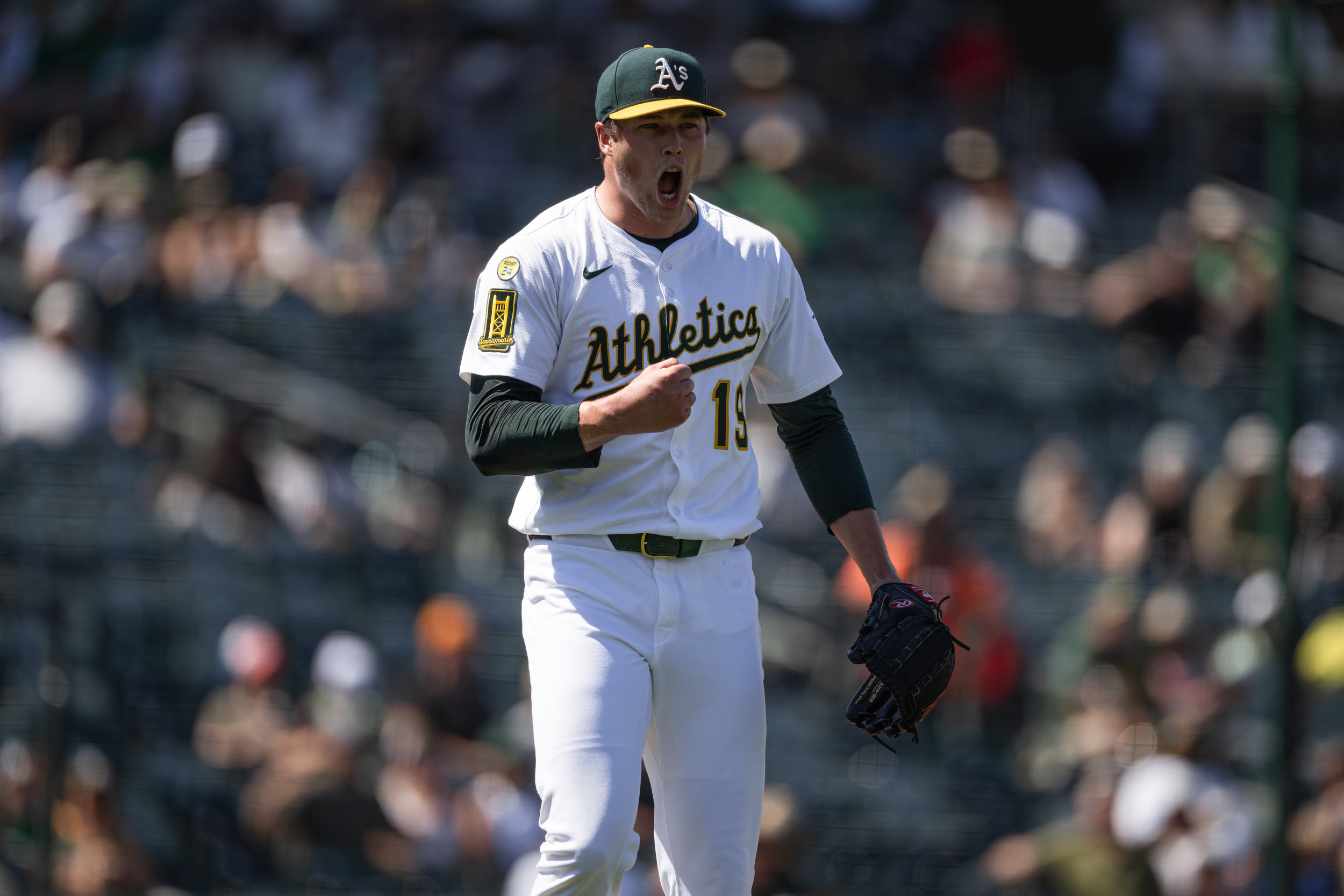 Athletics pitcher Mason Miller