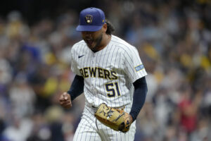 Milwaukee Brewers pitcher Freddy Peralta