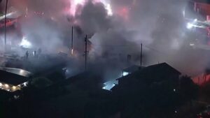 One person dead after fireworks explosion causes fire at Los Angeles home