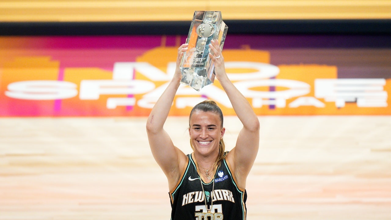 Sabrina Ionescu dominates 3-point contest in Caitlin Clark's absence