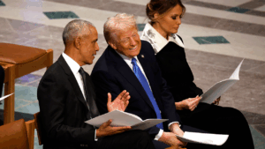 Trump and Obama discussed golf during viral Carter funeral moment