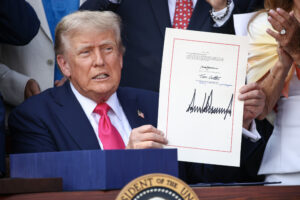 President Donald Trump signs law
