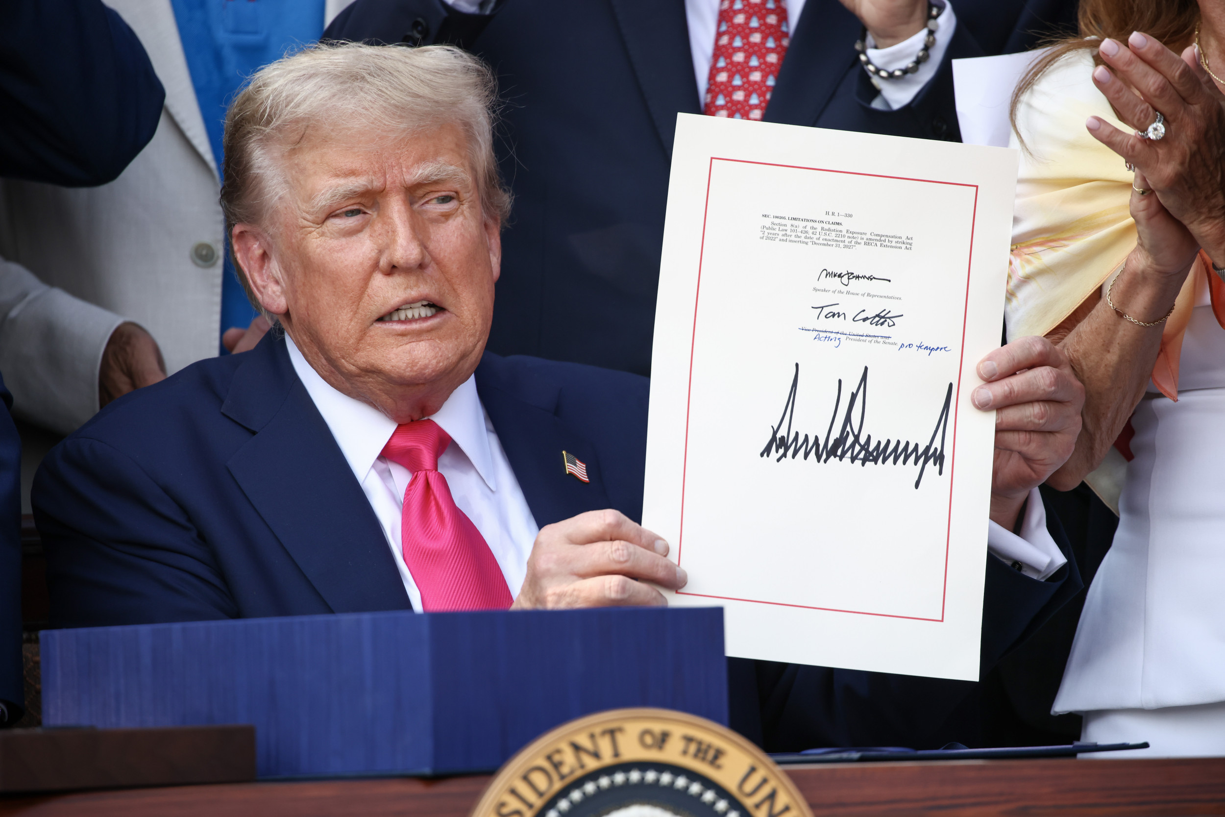 President Donald Trump signs law