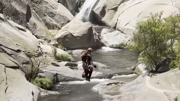 Climber trapped behind California waterfall for days rescued alive