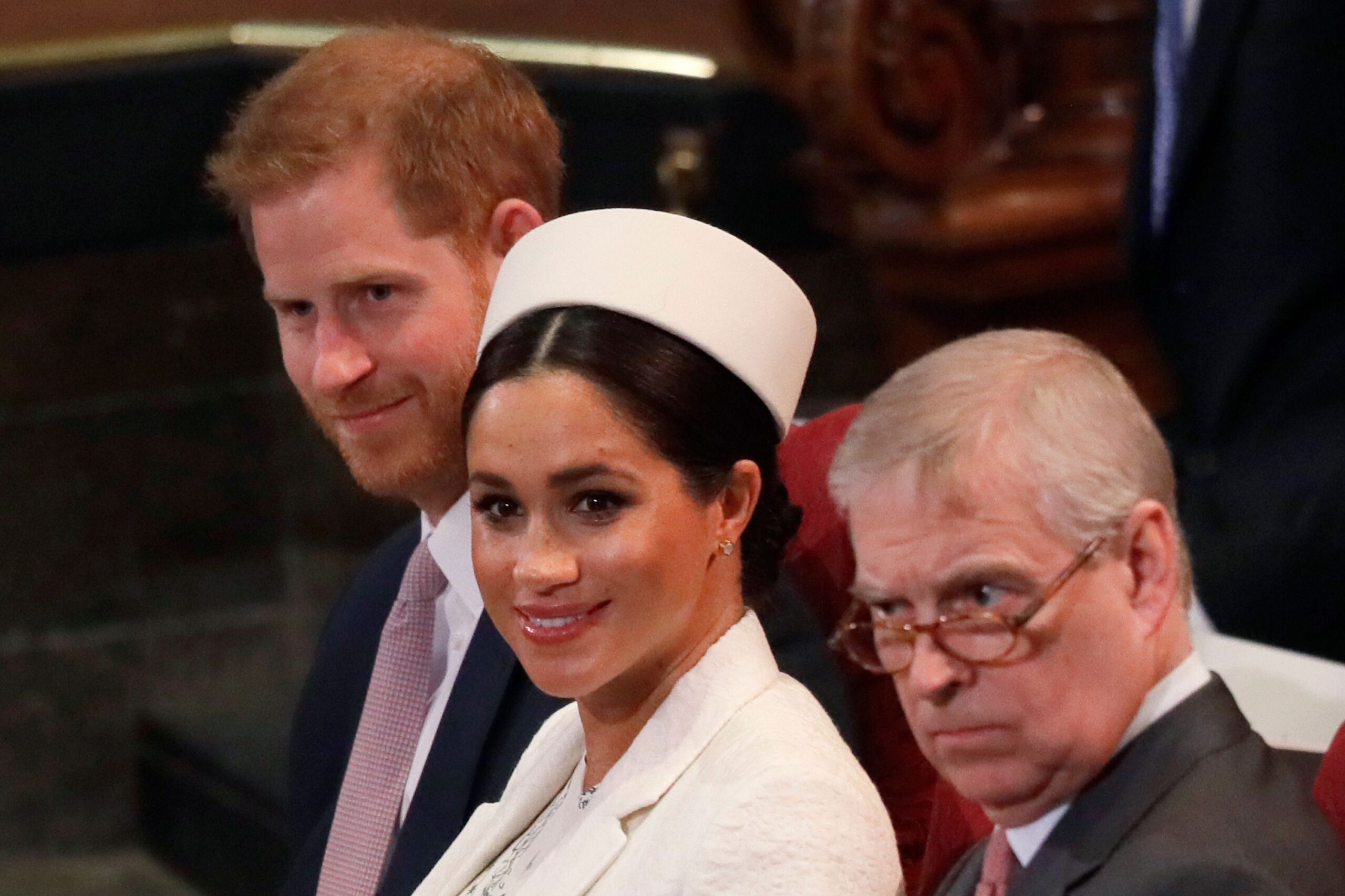 Prince Harry with Meghan and Andrew