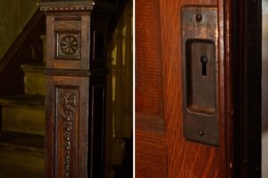 Interior features of Victorian home in Pennsylvania.