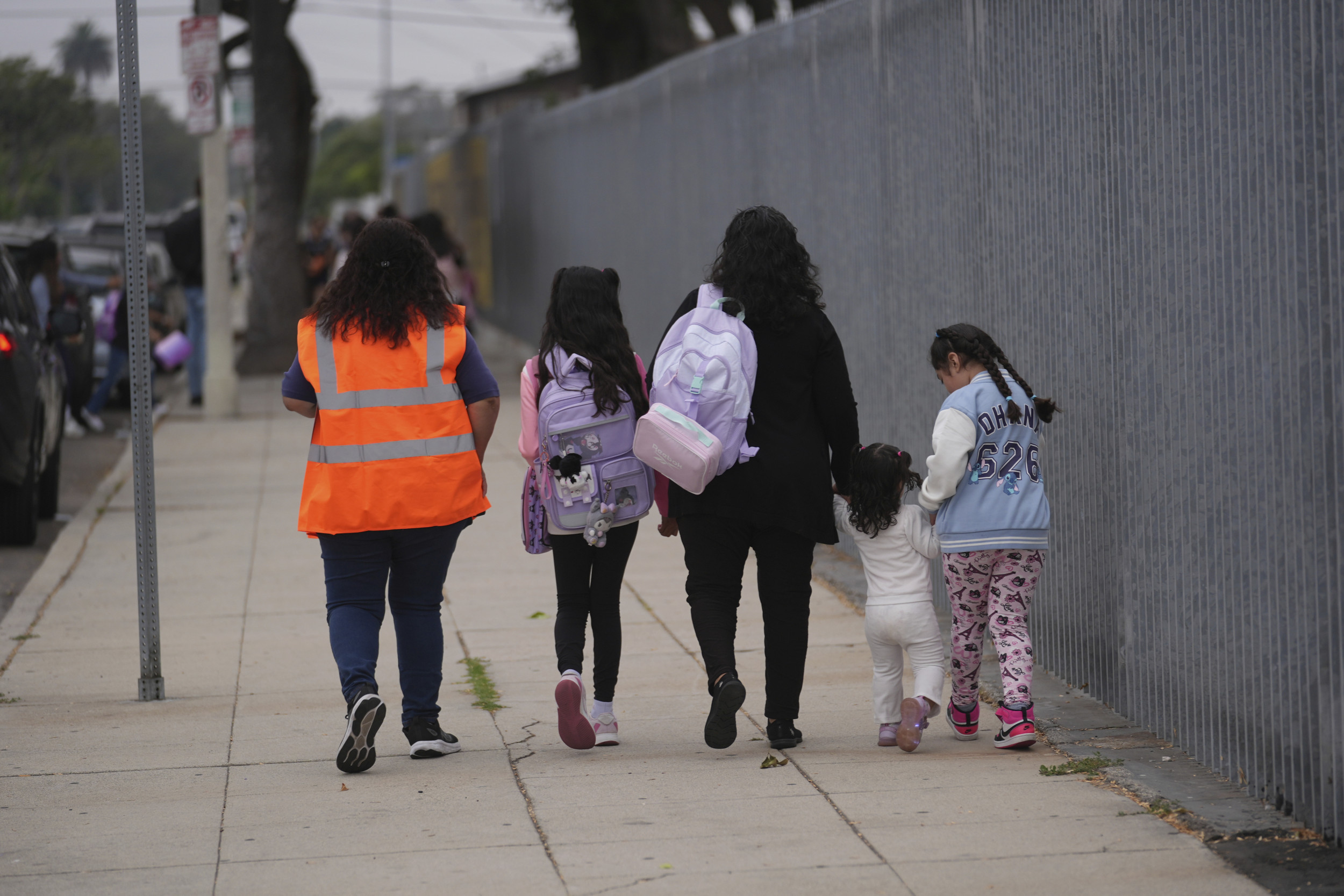 Students escorted in Los Angeles