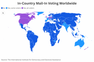 Map Shows Countries With Mail-In Ballots As Trump Vows to Ban Voting Format