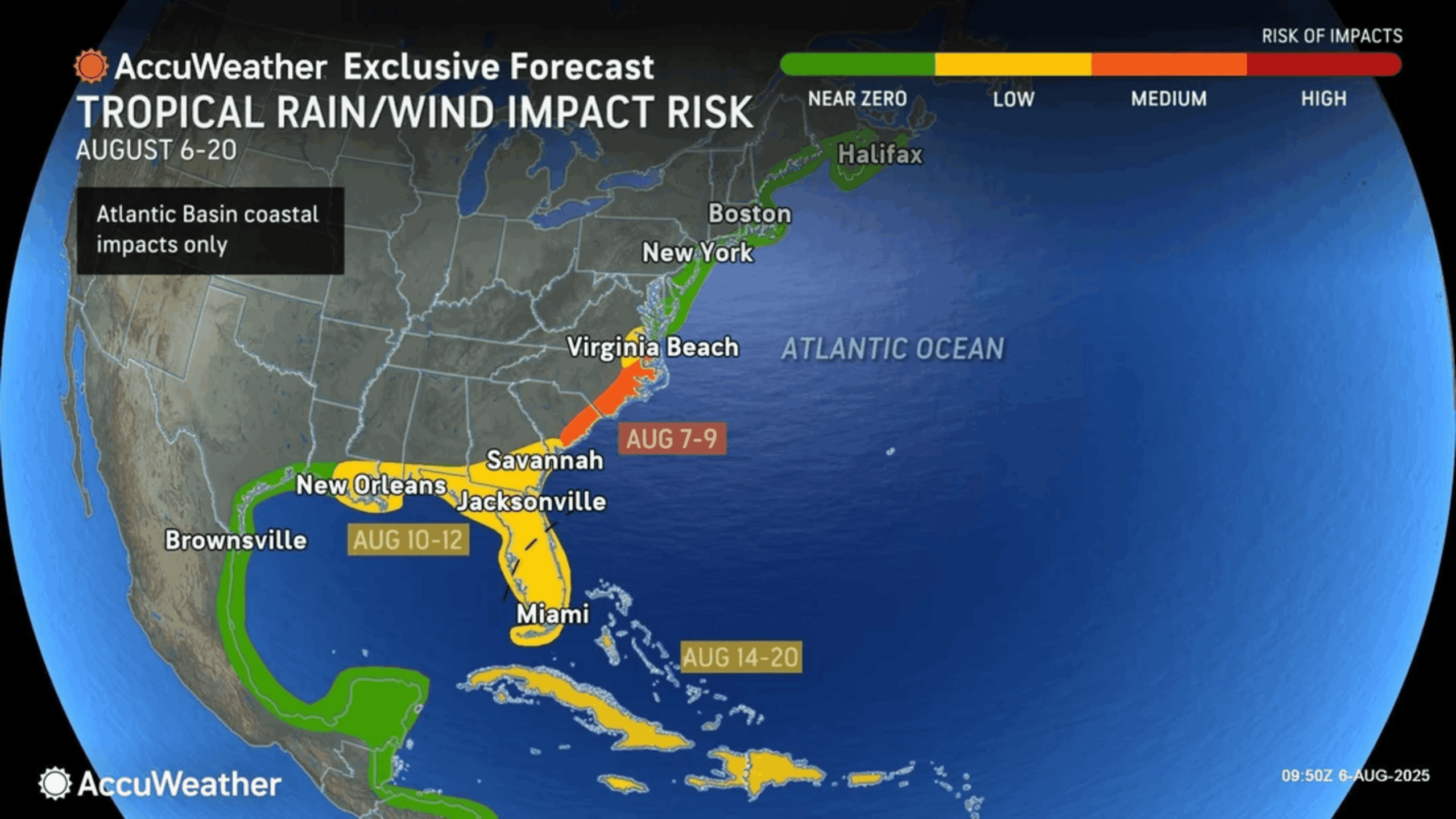 Map states hit hardest tropical impacts