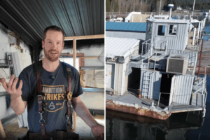 Millennial Couple Turn to Alternative Housing, Buy Declassified Navy Barge