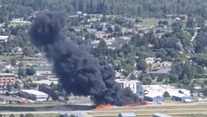 Miracle at Montana airport as passengers, pilot walk away from flaming plane crash