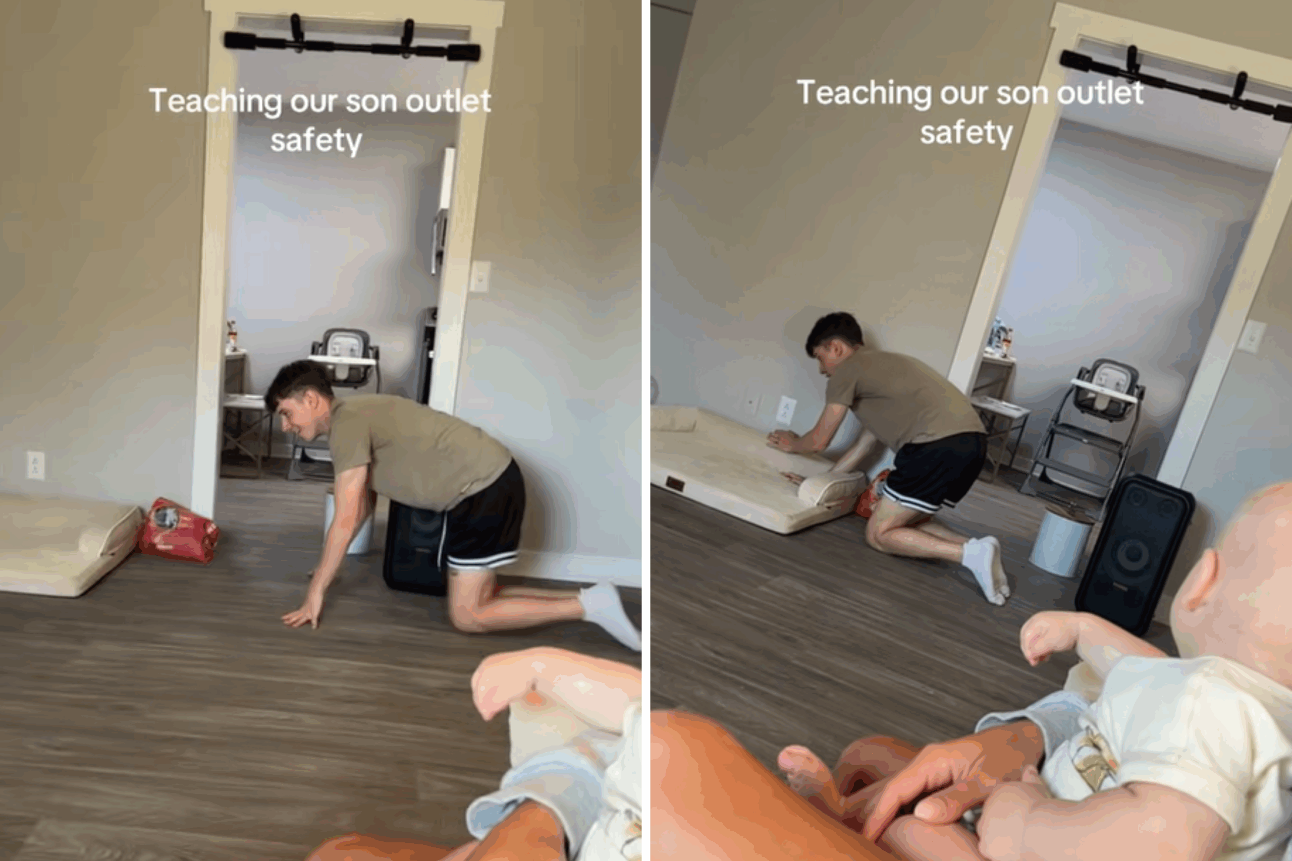 Teaching baby outlet safety