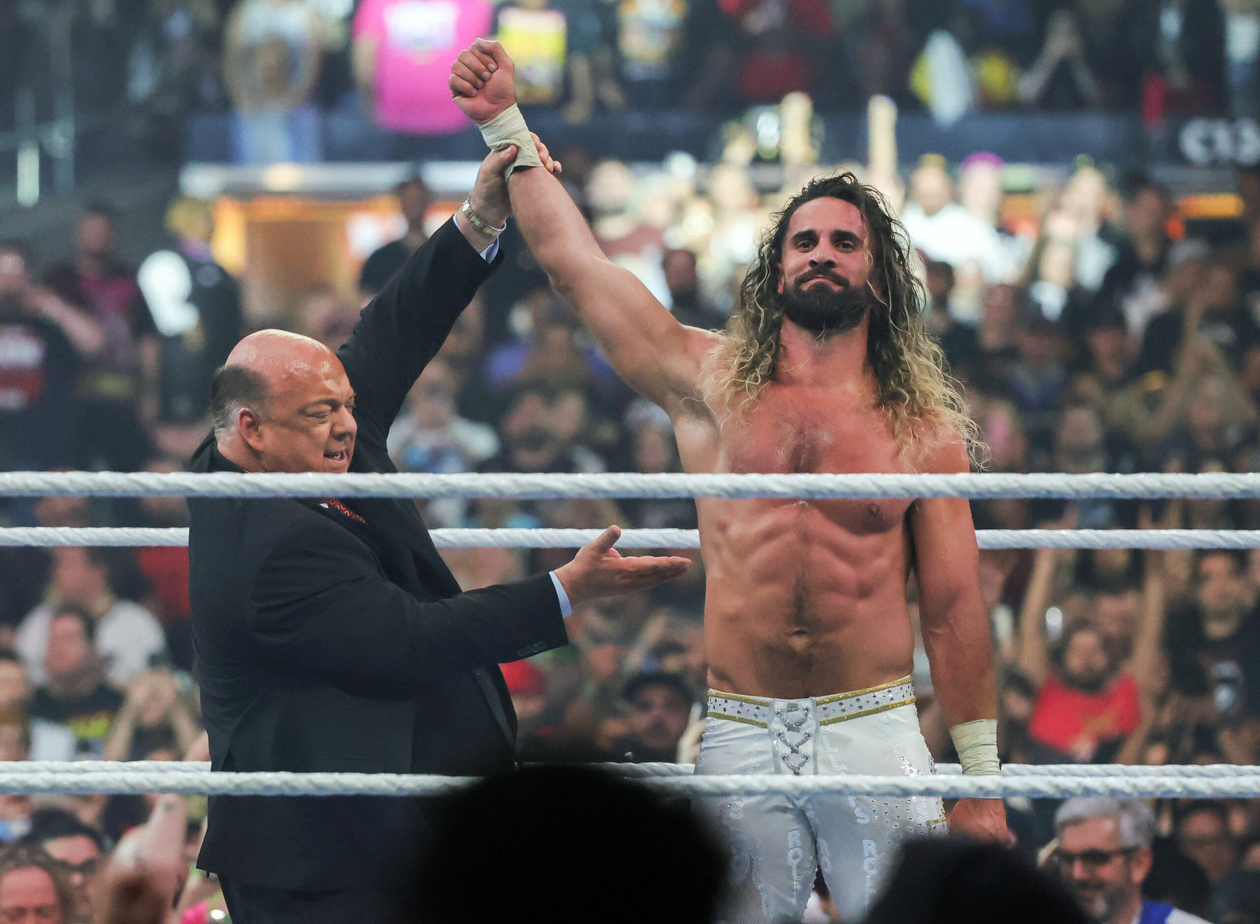 WWE Paul Heyman Seth Rollins