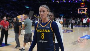 Sophie Cunningham hit by sex toy during WNBA Fever vs Sparks game